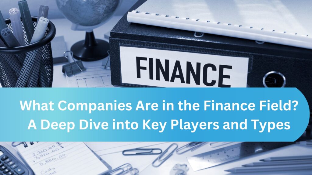 What Companies Are in the Finance Field? A Deep Dive into Key Players and Types